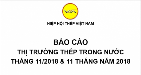 Tình hình thị trường thép Việt Nam tháng 11/2018 và 11 tháng năm 2018