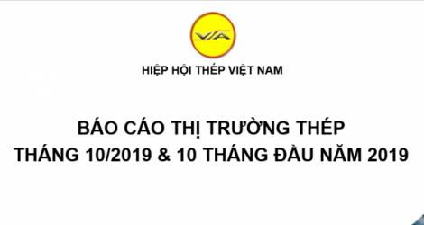 Tình hình thị trường thép Việt Nam tháng 10/2019 và 10 tháng đầu năm 2019